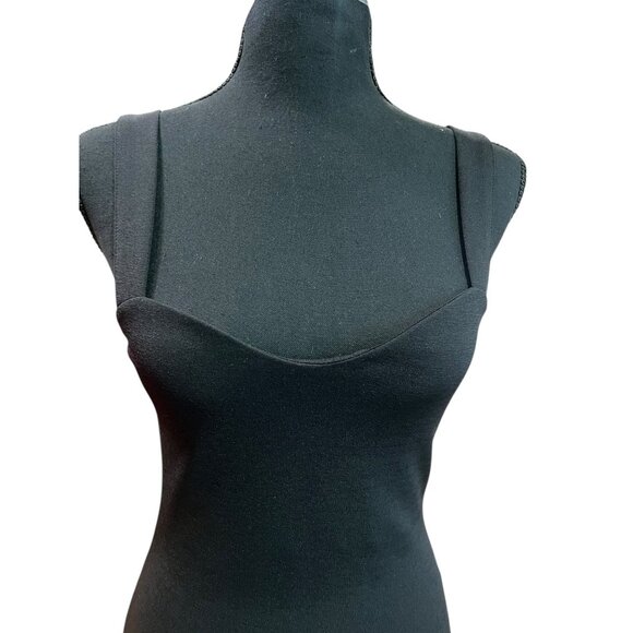 Mini Dress Women Small Black Sleeveless Bodycon Sweetheart Neckline Cocktail - Picture 3 of 4